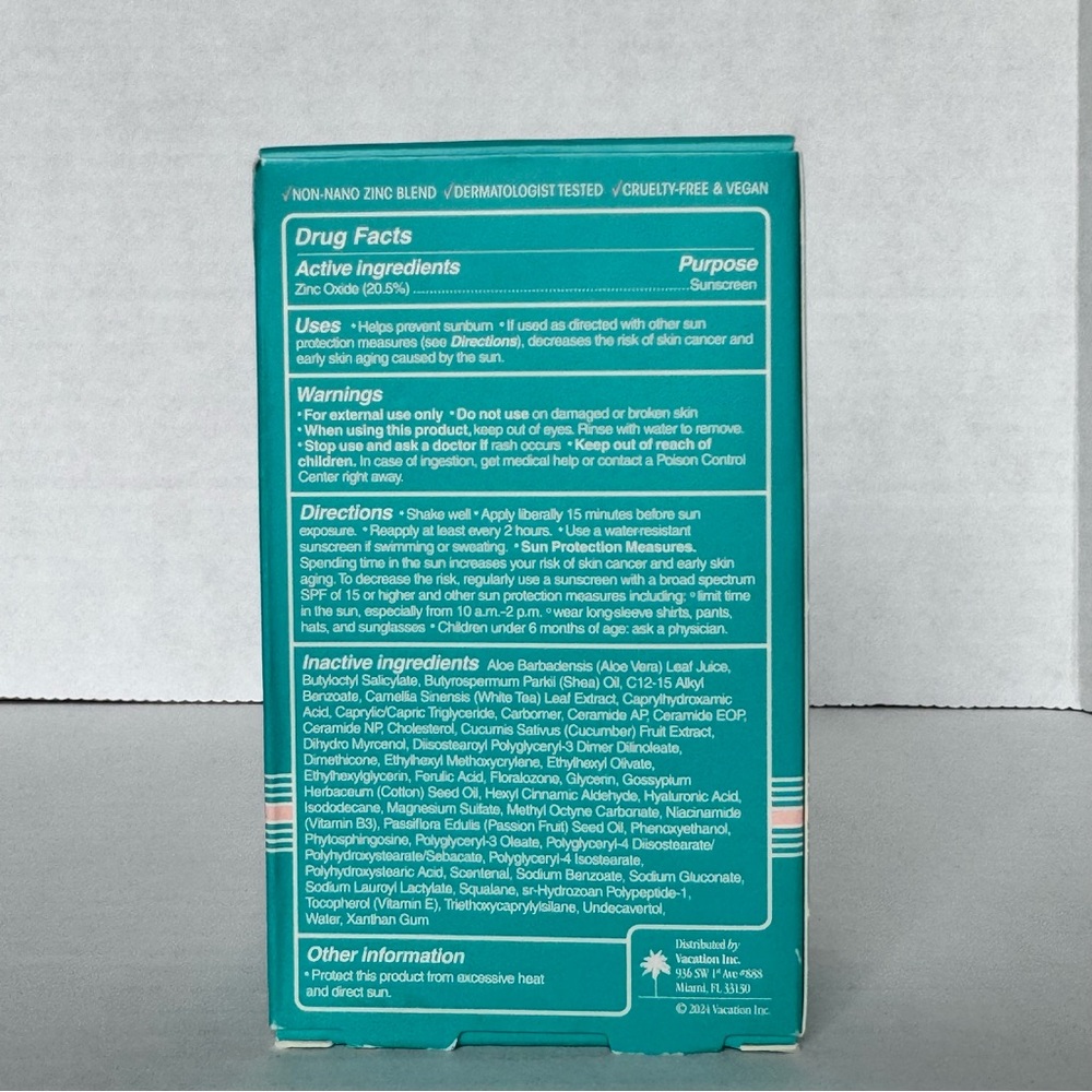 Vacation Shake Shake SPF 50 Mineral Milk Facial Sunscreen Lightweight 1.7 oz - Picture 5 of 13